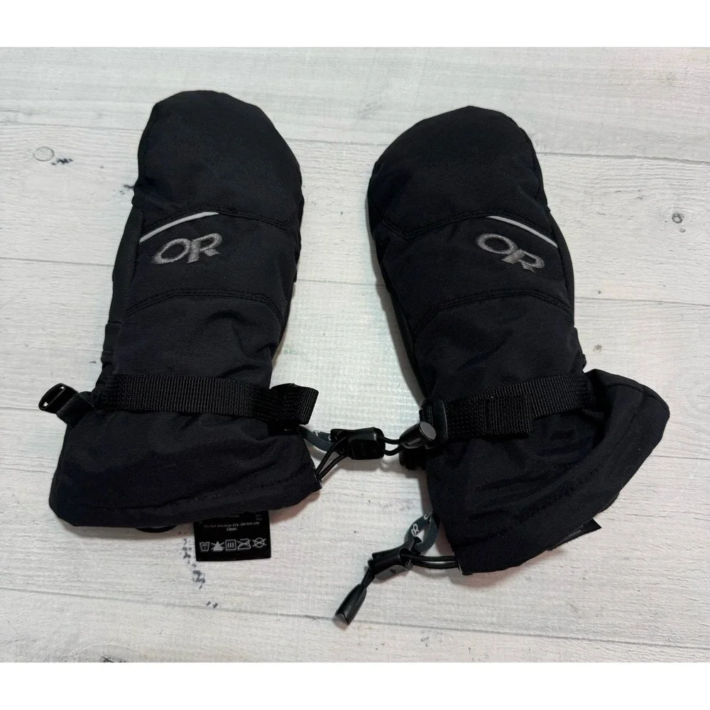 Outdoor Research Adrenaline Mitts Ski Mittens Black kids small